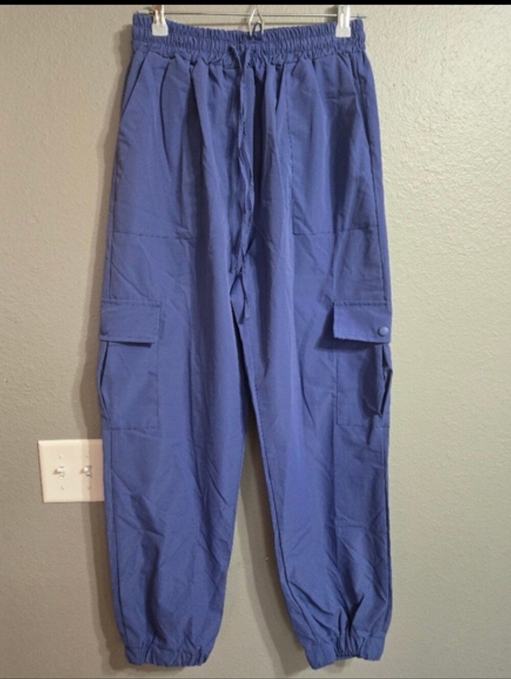 MISSLOOK Blue Baggy Track Joggers Size Medium